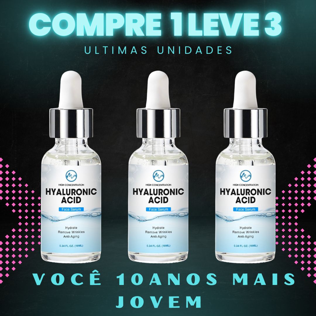 Compre 1 Leve 3 Serum Facial ácido hialurônico soro hidratante