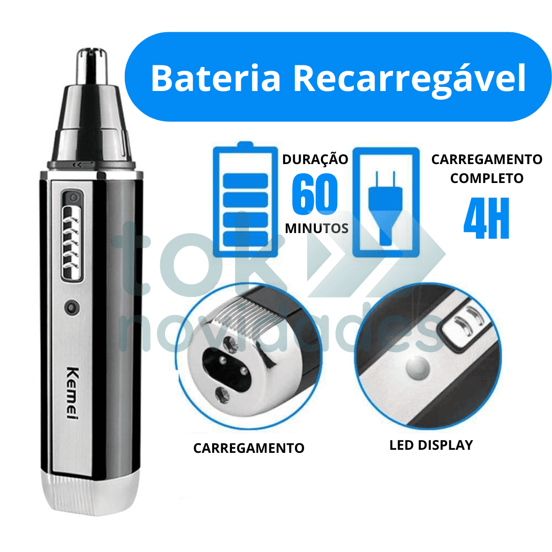 Barbeador Elétrico 4 em 1 Modelo Kemei 4.0